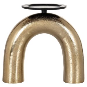 -KA-0196 - Candle holder Jadey big (Black/gold)