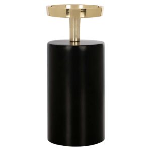 -KA-0215 - Candle holder Caya small (Black/gold)