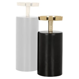 -KA-0215 - Candle holder Caya small (Black/gold)