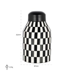 -KP-0073 - Jar Malou small (Black/white)