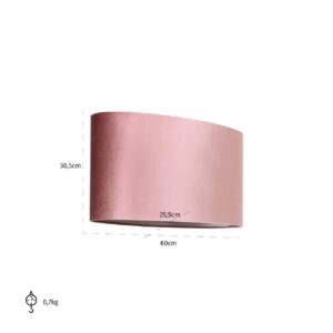 -LK-0052 OVALE - Lampshade Old rose ovale (Italian-4008 Old Rose)