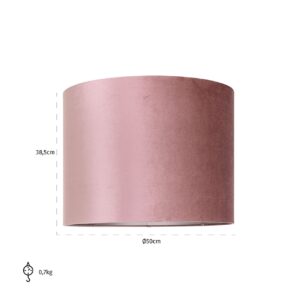 -LK-0052 XL - Lampshade Old rose cilinder 50Ø (Italian-4008 Old Rose)