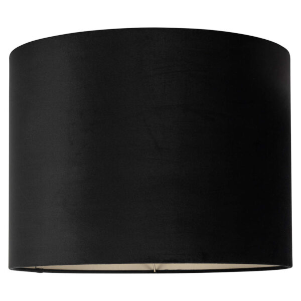 -LK-0056 MEDIUM - Lampshade Maddy black velvet cilinder 40Ø (Black)