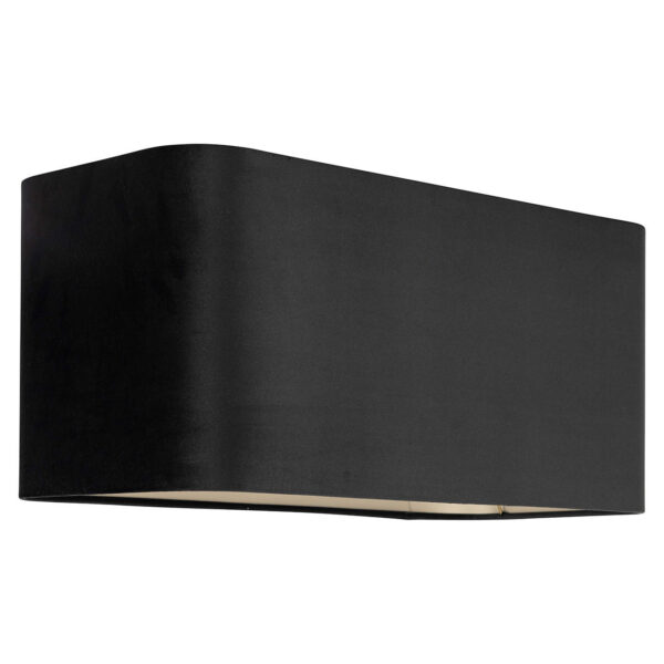 -LK-0056 RECTANGLE - Lampshade Maddy black velvet rectangle (Black)