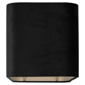 -LK-0056 RECTANGLE - Lampshade Maddy black velvet rectangle (Black)