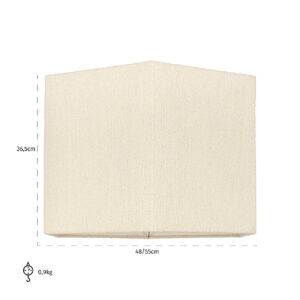 -LK-0058 HEXXL - Lampshade Soho white bouclé hexagon XL (White)