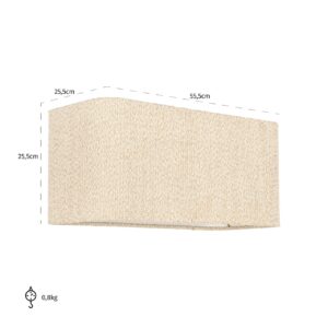 -LK-0059 RECTANGLE - Lampshade Miley sand bouclé rectangle