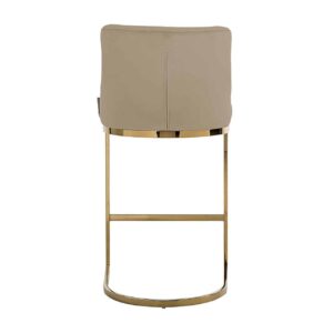 S4460 FR KHAKI VELVET - Bar stool Bolton khaki velvet / gold fire retardant (Quartz Khaki 903)