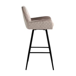 S4462 KHAKI VELVET - Bar stool Linsey swivel khaki velvet (Quartz Khaki 903)