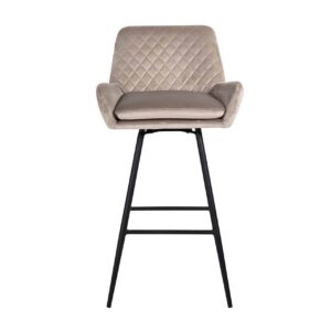 S4462 KHAKI VELVET - Bar stool Linsey swivel khaki velvet (Quartz Khaki 903)