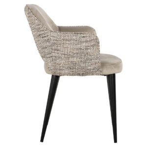 S4483 FR TRENDY NATURE - Arm chair Giovanna trendy nature/quartz khaki fire retardant (Be Trendy 01 Nature)