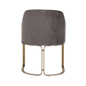 S4492 STONE VELVET - Chair Hadley stone velvet / brushed gold (Quartz Stone 101)