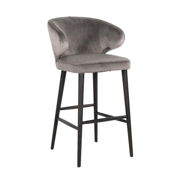 S4496 STONE VELVET - Bar stool Indigo stone velvet (Quartz Stone 101)