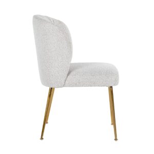 S4506 WHITE BOUCLÉ - Chair Cannon white bouclé / brushed gold (Copenhagen 900 Bouclé White)