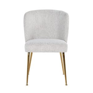 S4506 WHITE BOUCLÉ - Chair Cannon white bouclé / brushed gold (Copenhagen 900 Bouclé White)