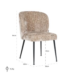 S4507 SHITAKE ISLAND - Chair Fallon Shitake Island / black (Shitake Island 124)