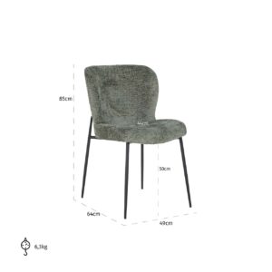 S4509 THYME FUSION - Chair Darby thyme fusion / black (Fusion thyme 206)