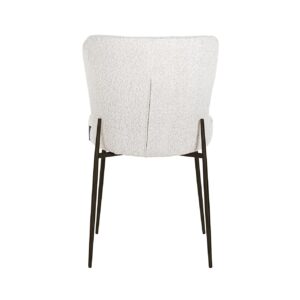 S4509 WHITE BOUCLÉ - Chair Darby white bouclé / black (Copenhagen 900 Bouclé White)