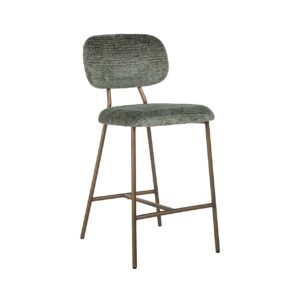 S4522 THYME FUSION - Counter stool Xenia thyme fusion / brushed gold legs (Fusion thyme 206)