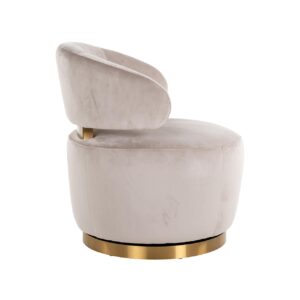 S4546 KHAKI VELVET - Swivel chair Maxime khaki velvet (Quartz Khaki 903)