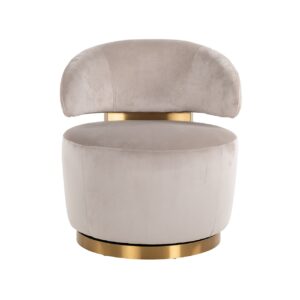 S4546 KHAKI VELVET - Swivel chair Maxime khaki velvet (Quartz Khaki 903)