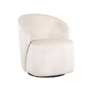 S4556 WHITE CHENILLE - Swivel lounge chair Sofia white chenille (Bergen 900 white chenille)