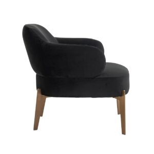 S4558 FR ANTRACIET VELVET - Lounge chair Venus antraciet velvet fire retardant (FR-Quartz 801 Antraciet)