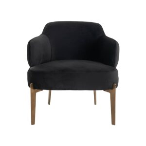 S4558 FR ANTRACIET VELVET - Lounge chair Venus antraciet velvet fire retardant (FR-Quartz 801 Antraciet)