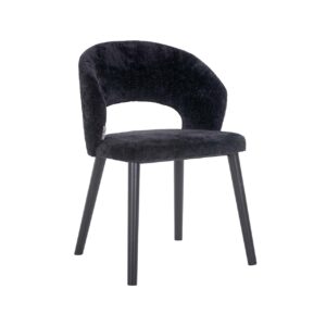 S4560 BLACK CHENILLE - Chair Savoy black chenille (Bergen 809 black chenille)