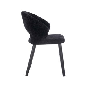 S4560 BLACK CHENILLE - Chair Savoy black chenille (Bergen 809 black chenille)