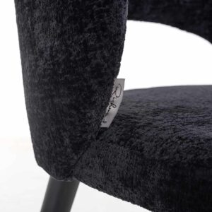 S4560 BLACK CHENILLE - Chair Savoy black chenille (Bergen 809 black chenille)