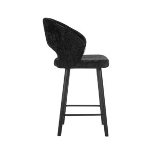 S4561 BLACK CHENILLE - Counter stool Savoy black chenille (Bergen 809 black chenille)