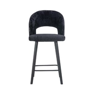 S4561 BLACK CHENILLE - Counter stool Savoy black chenille (Bergen 809 black chenille)