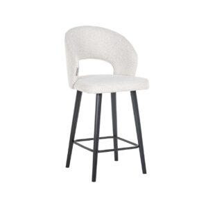 S4561 WHITE BOUCLE - Counter stool Savoy white bouclé (Copenhagen 900 Bouclé White)