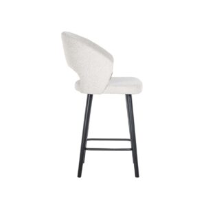 S4561 WHITE BOUCLE - Counter stool Savoy white bouclé (Copenhagen 900 Bouclé White)