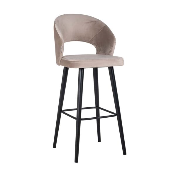 S4562 KHAKI VELVET - Bar stool Savoy khaki velvet (Quartz Khaki 903)