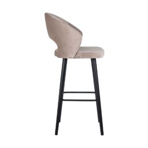 S4562 KHAKI VELVET - Bar stool Savoy khaki velvet (Quartz Khaki 903)