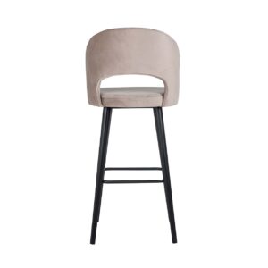 S4562 KHAKI VELVET - Bar stool Savoy khaki velvet (Quartz Khaki 903)