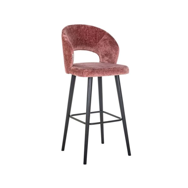 S4562 ROSE CHENILLE - Bar stool Savoy rose chenille (Bergen 705 rose chenille)