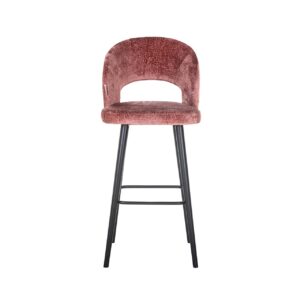 S4562 ROSE CHENILLE - Bar stool Savoy rose chenille (Bergen 705 rose chenille)