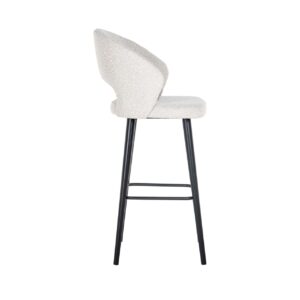 S4562 WHITE BOUCLE - Bar stool Savoy white bouclé (Copenhagen 900 Bouclé White)