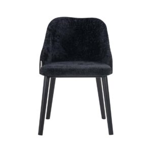 S4563 BLACK CHENILLE - Chair Twiggy black chenille (Bergen 809 black chenille)