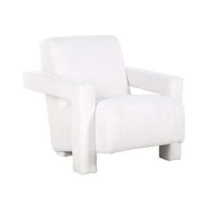 S4567 FR WHITE FURRY - Lounge chair Casey white furry fire retardant (Himalaya 900 white furry)