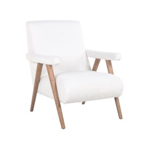 S4568 FR WHITE FURRY - Easy chair Bono white furry fire retardant (Himalaya 900 white furry)