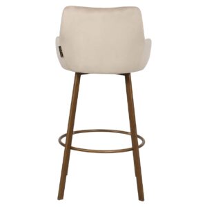 S4571 KHAKI VELVET - Bar stool Cressida high back khaki velvet (set of 2) (Quartz Khaki 903)