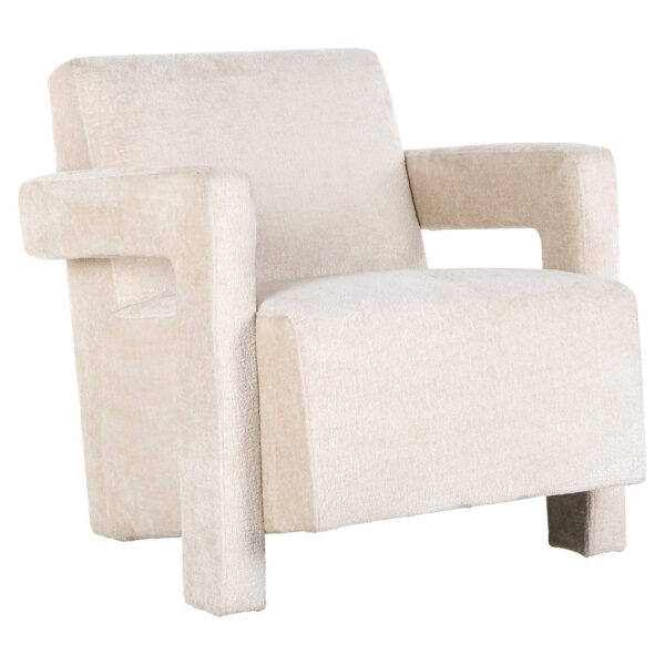 S4577 WHITE CHENILLE - Lounge chair Devanto white chenille (Bergen 900 white chenille)