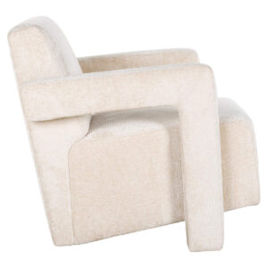 S4577 WHITE CHENILLE - Lounge chair Devanto white chenille (Bergen 900 white chenille)