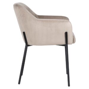 S4581 FR KHAKI VELVET - Chair Fay khaki velvet fire retardant (FR-Quartz 903 Khaki)