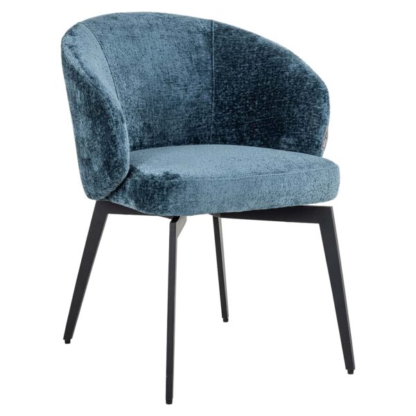 S4594 FR BLUE CHENILLE - Chair Amphara blue chenille fire retardant (Bergen 601 blue chenille)