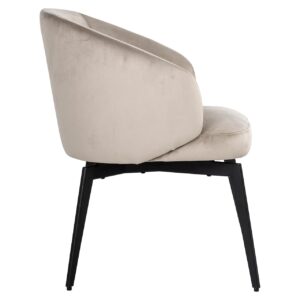 S4594 FR KHAKI VELVET - Chair Amphara khaki velvet fire retardant (FR-Quartz 903 Khaki)